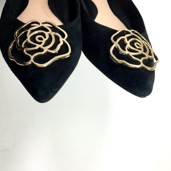 Taryn Rose Fiona Black Suede Flat - Picture 4 of 8